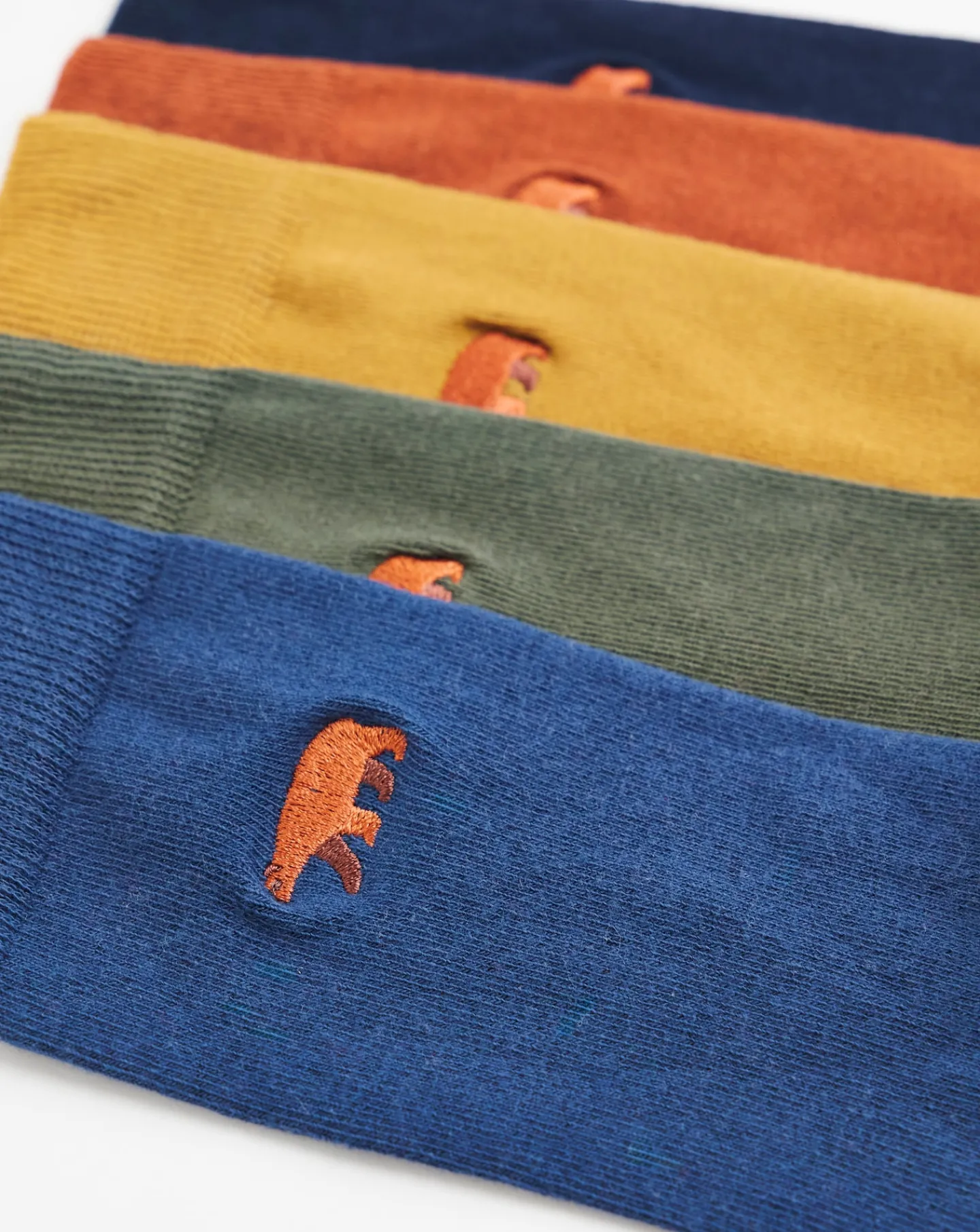 Jacamo 5 Pack Bear Embroidered Socks