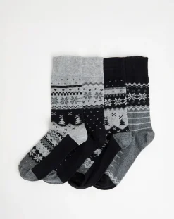 Jacamo 4 Pack Fairisle Socks