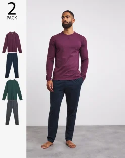 Jacamo 2 Pack Long Sleeve PJ Set