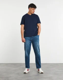 Jacamo 5 Pack V Neck T-Shirts Long