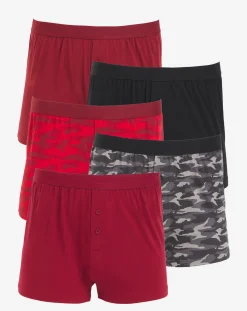 Jacamo 5 Pack Red Camo Loose Boxers