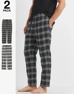 Jacamo 2 Pack Woven Check Pyjama Bottoms