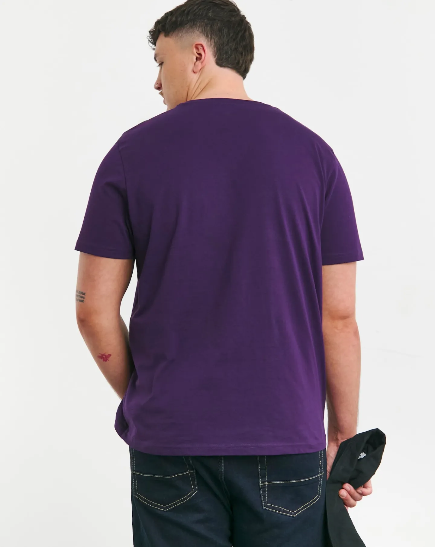 Jacamo 5 Pk Pure Cotton Crew Neck T-Shirts Long