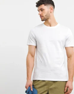 Jacamo 5 Pk Pure Cotton Crew Neck T-Shirts Long