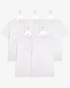 Jacamo 5 Pk Pure Cotton Crew Neck T-Shirts