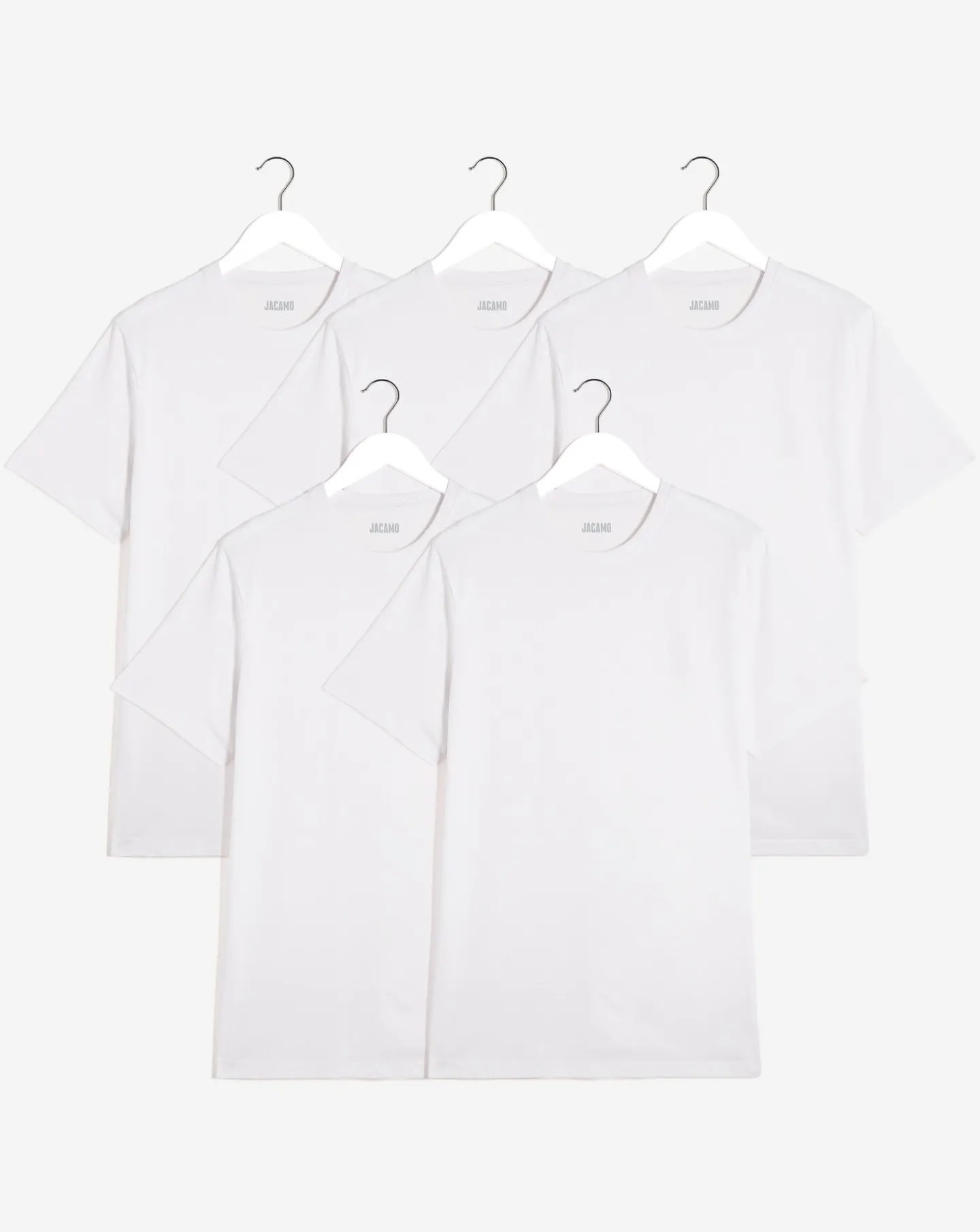 Jacamo 5 Pk Pure Cotton Crew Neck T-Shirts