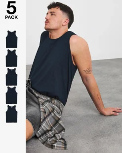 Jacamo 5 Pk Pure Cotton Vests
