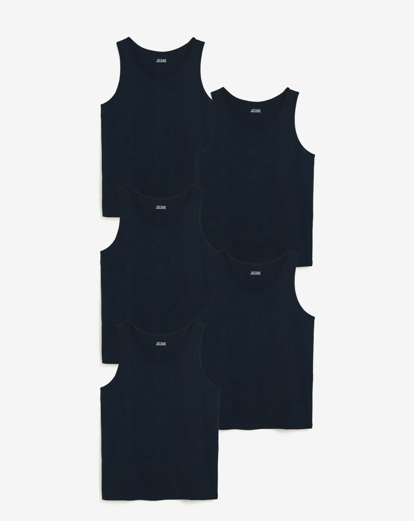 Jacamo 5 Pk Pure Cotton Vests