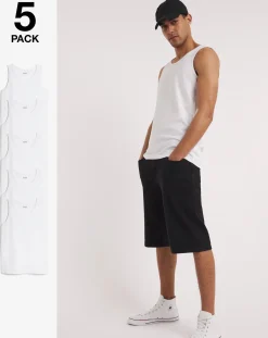 Jacamo 5 Pk Pure Cotton Vests