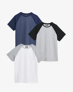 Jacamo 3 Pk Raglan T-Shirts Long