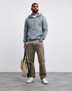 Jacamo 1/4 Zip Hoodie Long