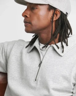 Jacamo 1/4 Zip Relaxed Fit Polo Sweat