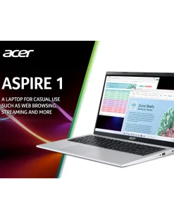 acer Aspire 1 Laptop - 15.6in FHD Intel Pentium N6000 4GB 128GB