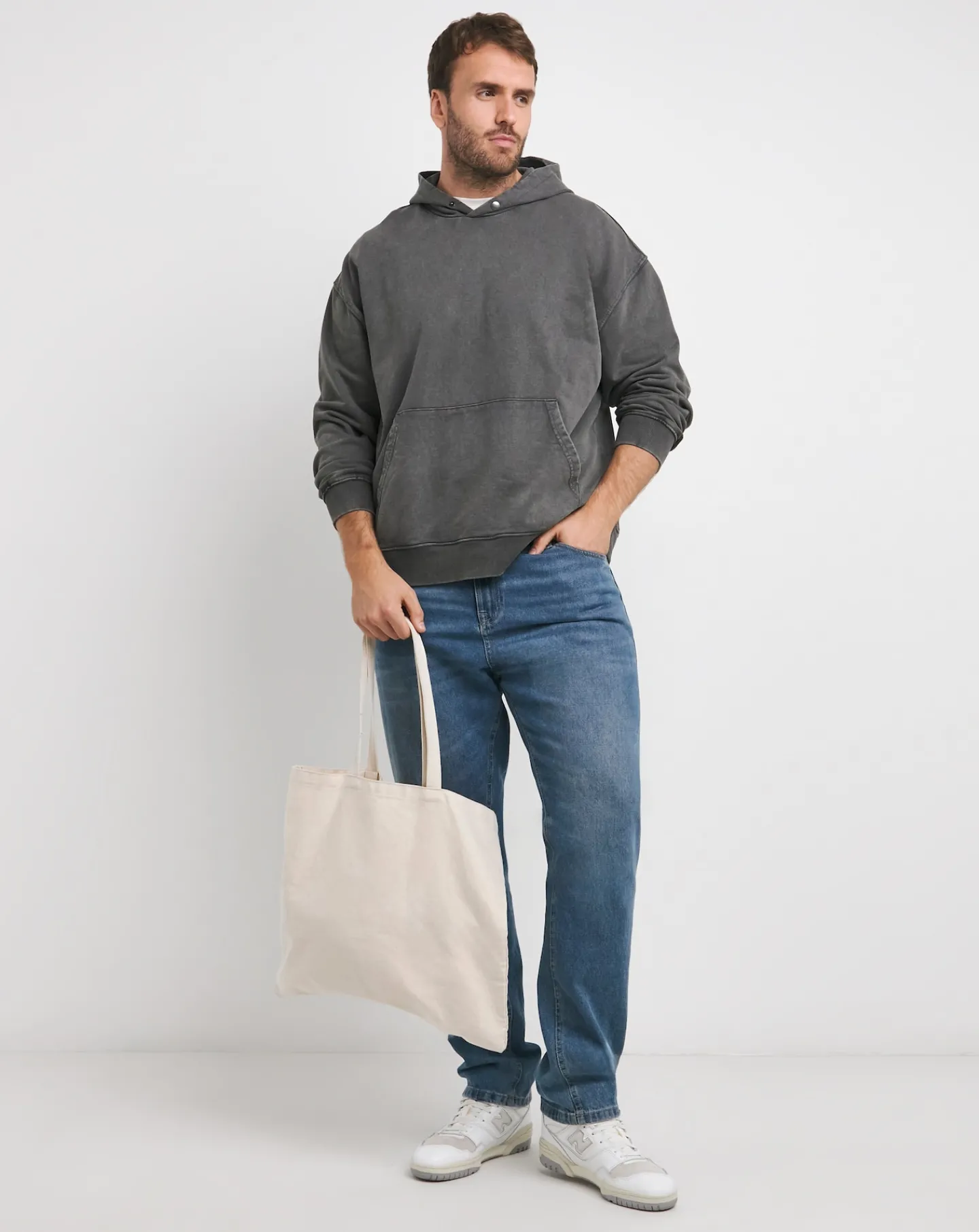 Jacamo Acid Wash Oversized Hoodie