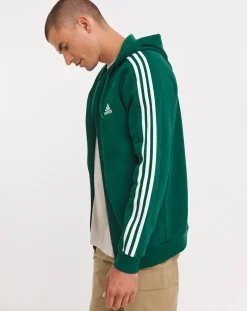 adidas 3 Stripes Fleece Full Zip Hoodie