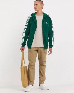 adidas 3 Stripes Fleece Full Zip Hoodie