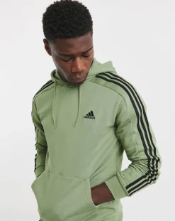 adidas 3 Stripes Fleece Hoodie