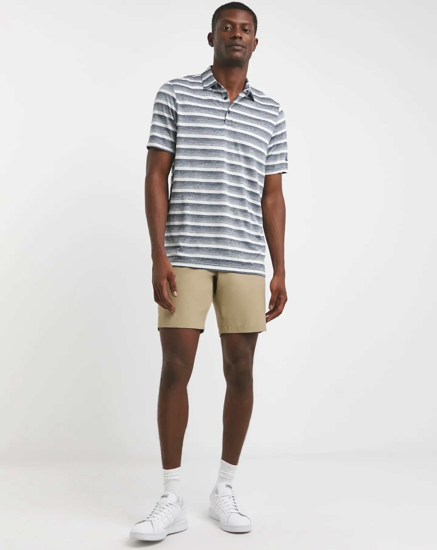 ADIDAS GOLF Two-Color Stripe Polo Shirt