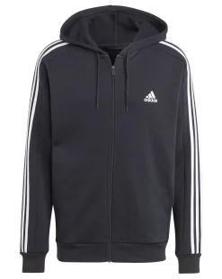 adidas 3-Stripes Fleece Full Zip Hoodie