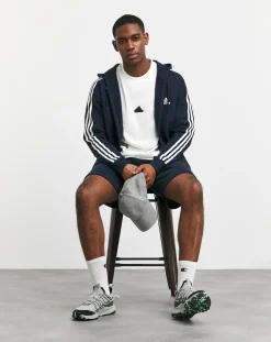 adidas 3-Stripes Fleece Full Zip Hoodie