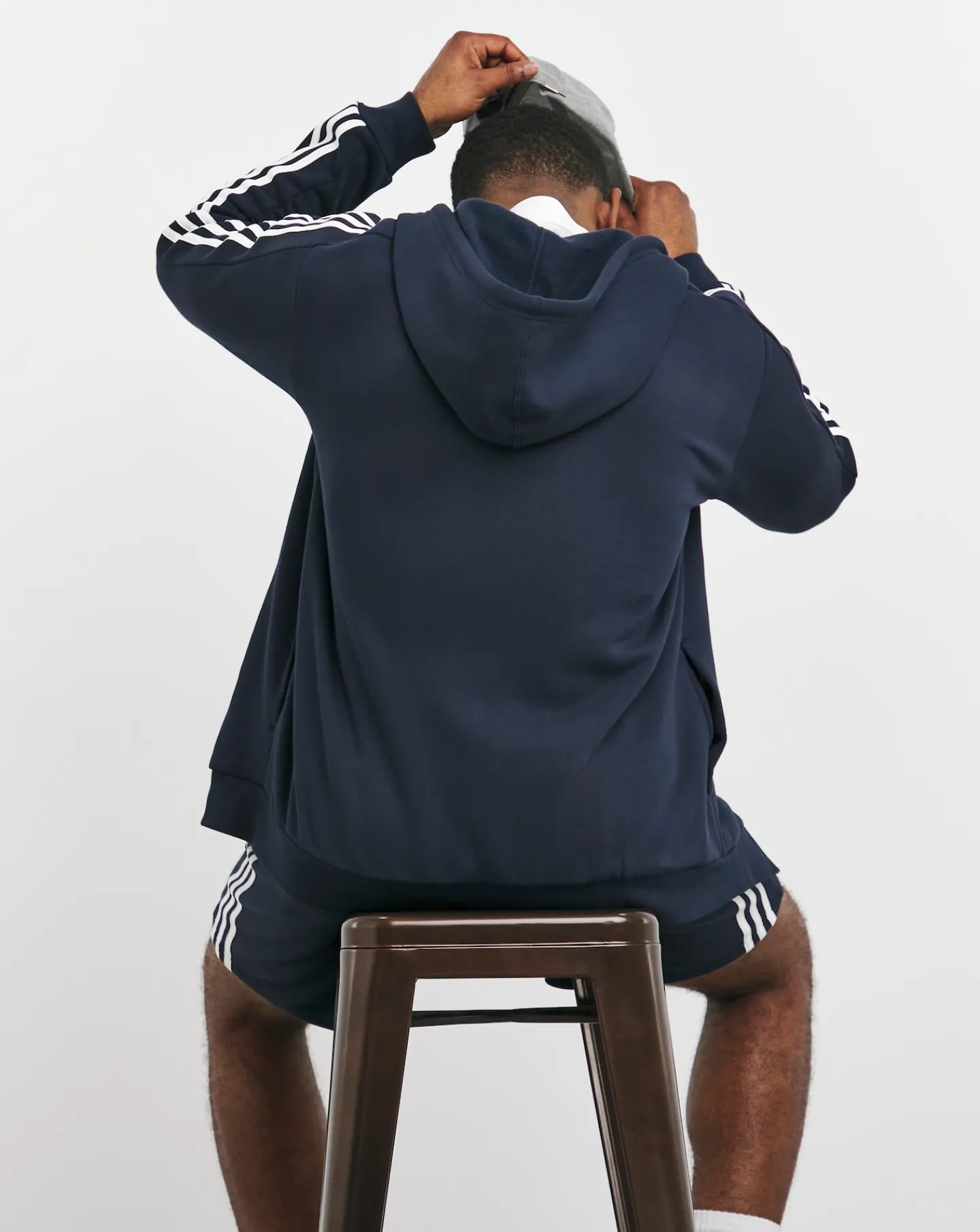 adidas 3-Stripes Fleece Full Zip Hoodie