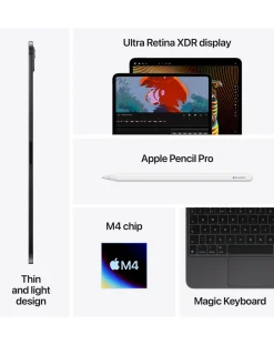 Apple iPad Pro (M4, 2024) 11inch Ultra Retina XDR Wi-Fi 256GB - Space Black