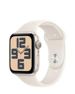 Apple Watch SE GPS 44mm Starlight Aluminium Case with Starlight Sport Band - M/L