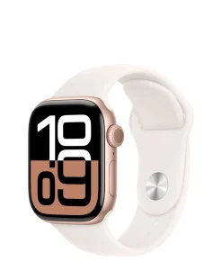 Apple Watch Series 10 GPS 42mm Rose Gold Aluminium Case, Sport Band - M/L