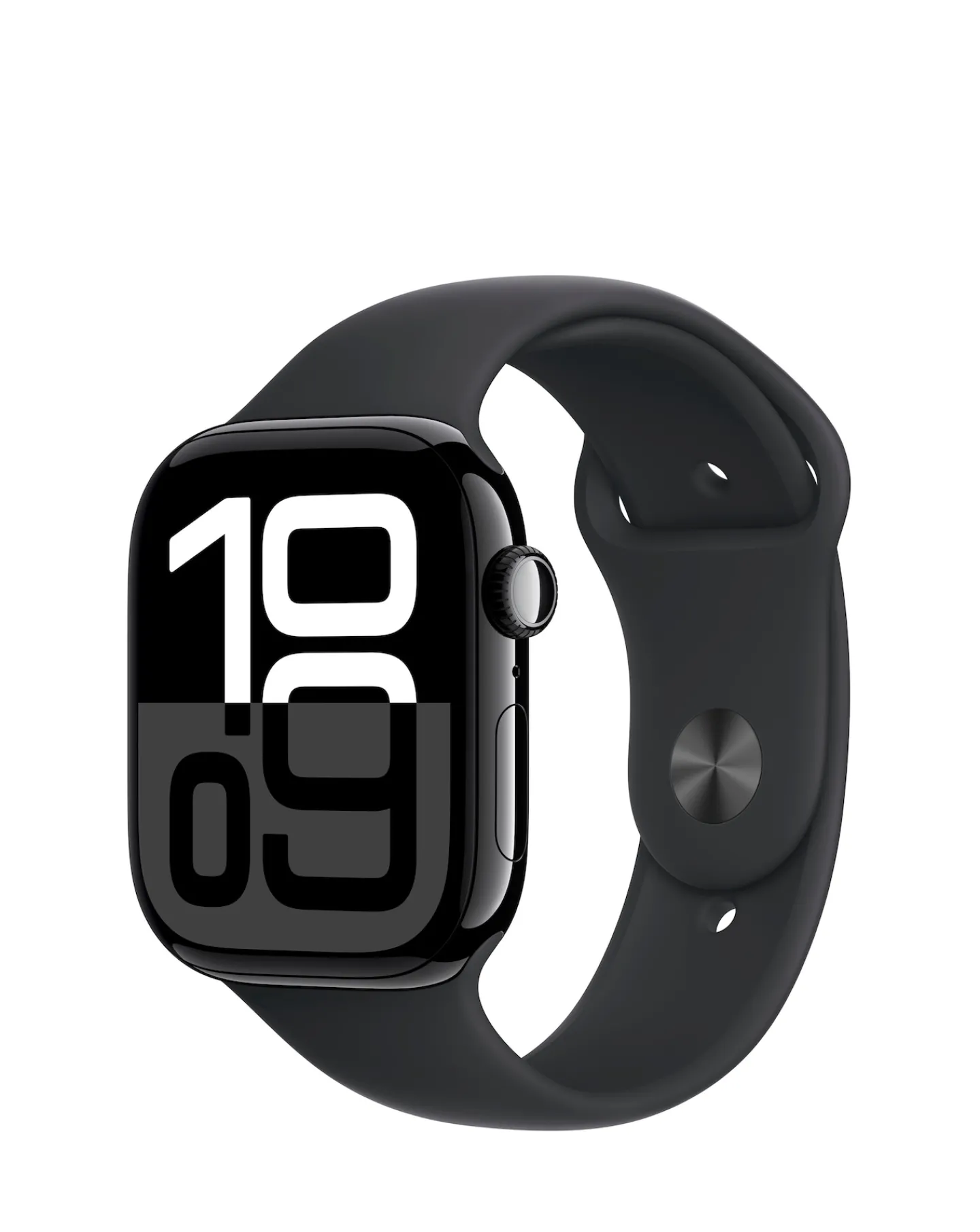 Apple Watch Series 10 GPS 46mm Jet Black Aluminium Case with, Sport Band - S/M