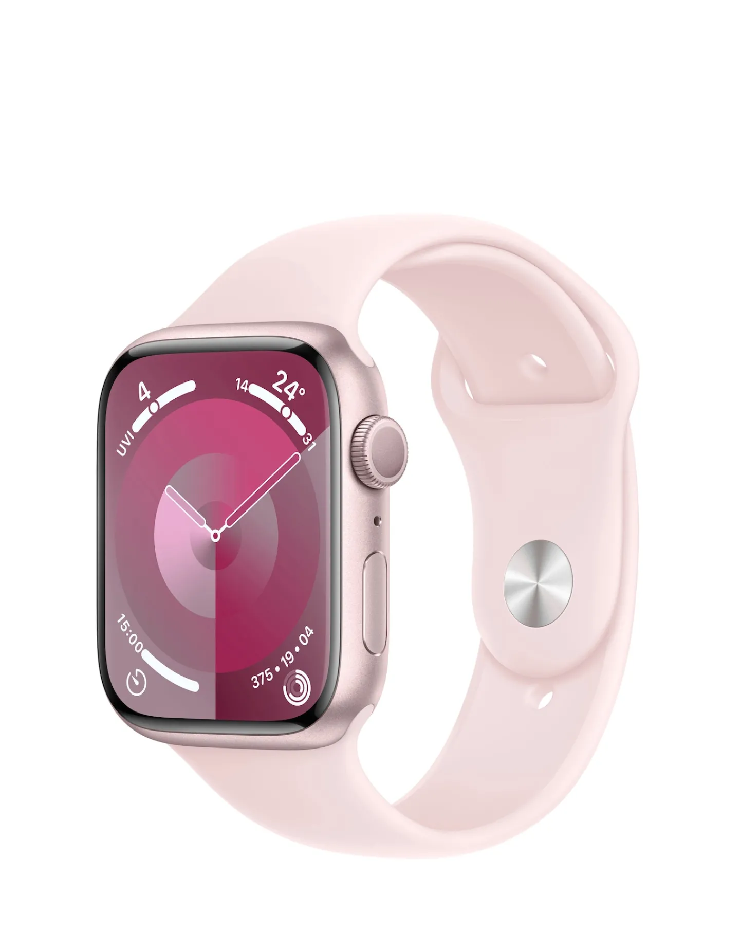 Apple Watch Series 9 GPS 45mm Aluminium Case, Light Sport Band - S/M
