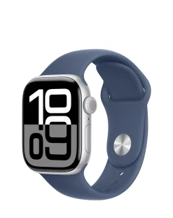 Apple Watch Series 10 GPS/Cellular 42mm Silver Aluminium Case, Sport Band - S/M