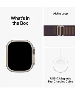 Apple Watch Ultra 2 Cellular 49mm Titanium Case with Indigo Alpine Loop - Large