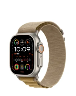 Apple Watch Ultra 2 GPS/Cellular 49mm Natural Titanium Case, Tan Alpine Loop - M