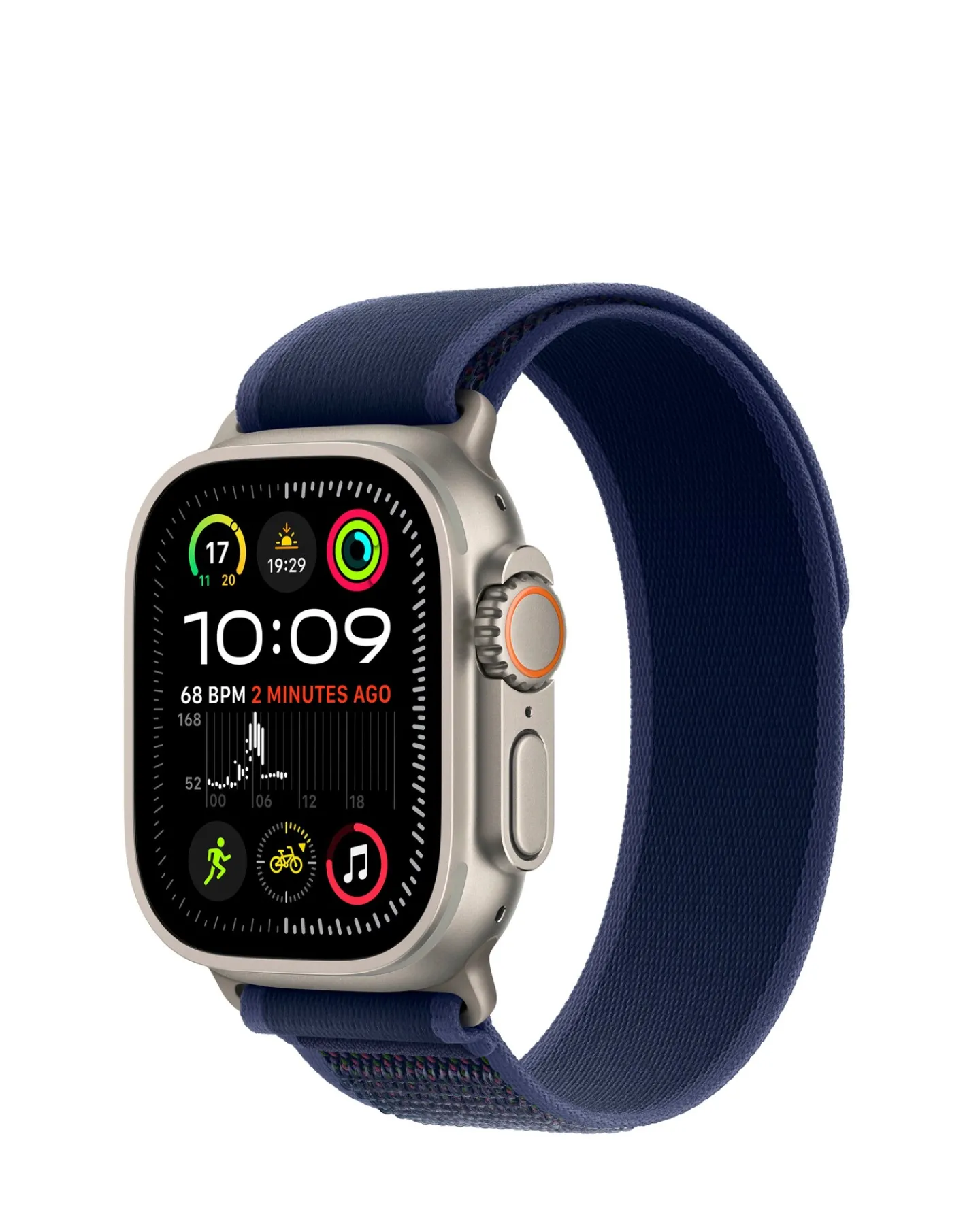 Apple Watch Ultra 2 GPS/Cellular 49mm Natural Titanium Case, Blue Trail Loop M/L