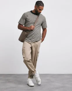 Jacamo Armor Lux Hertiage Stripe Crew Neck T-Shirt