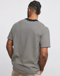 Jacamo Armor Lux Hertiage Stripe Crew Neck T-Shirt