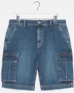 Jacamo Axel Mid Length Cargo Denim Short