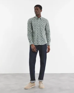 Ben Sherman Floral Print Long Sleeve Shirt