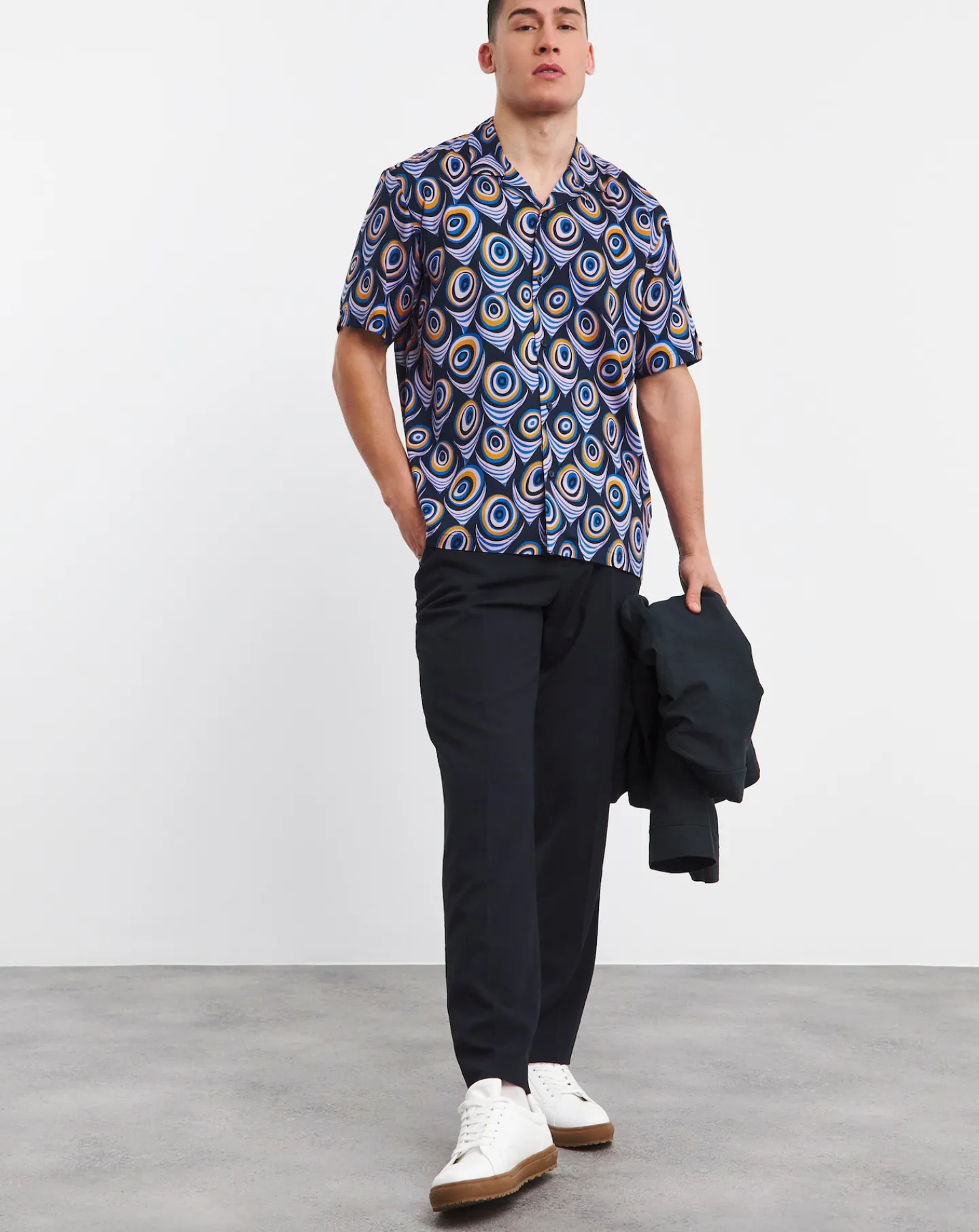 Ben Sherman Psychedelic Print Revere Collar Shirt