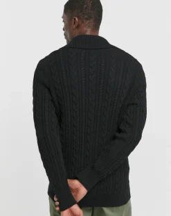 Jacamo Cable Knit Shawl Neck Cardigan