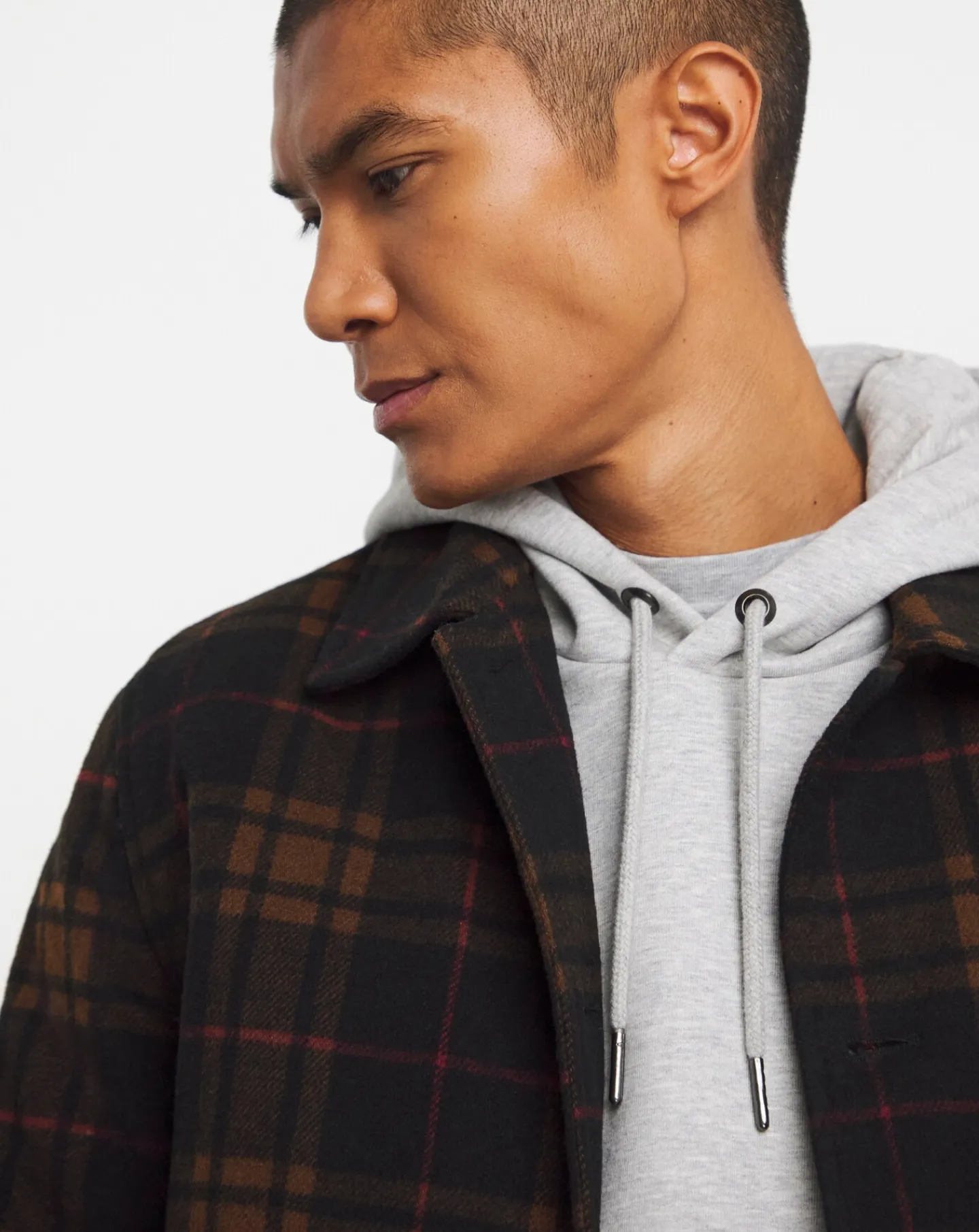 Jacamo Black Check Quilted Lined Shacket