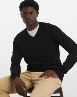 Jacamo Cotton V Neck Knitted Jumper