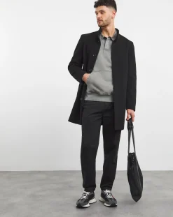 Jacamo Faux Wool Funnel Neck Coat