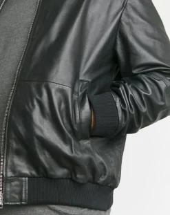 Jacamo Leather Bomber Jacket