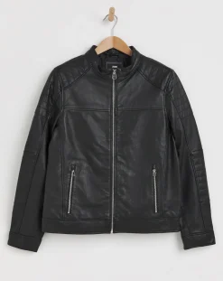 Jacamo Leather Racer Jacket