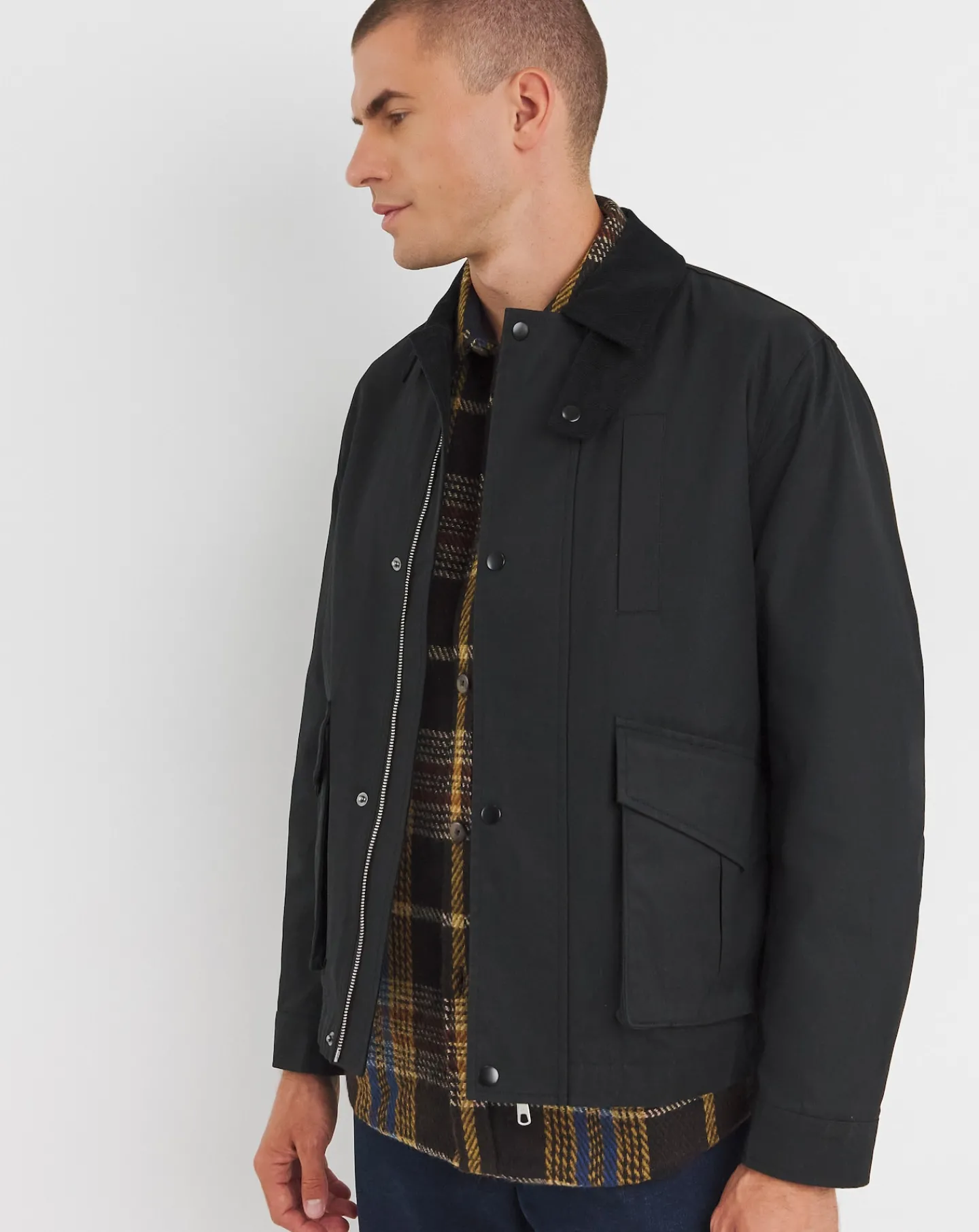 Jacamo Wax Cord Collar Jacket