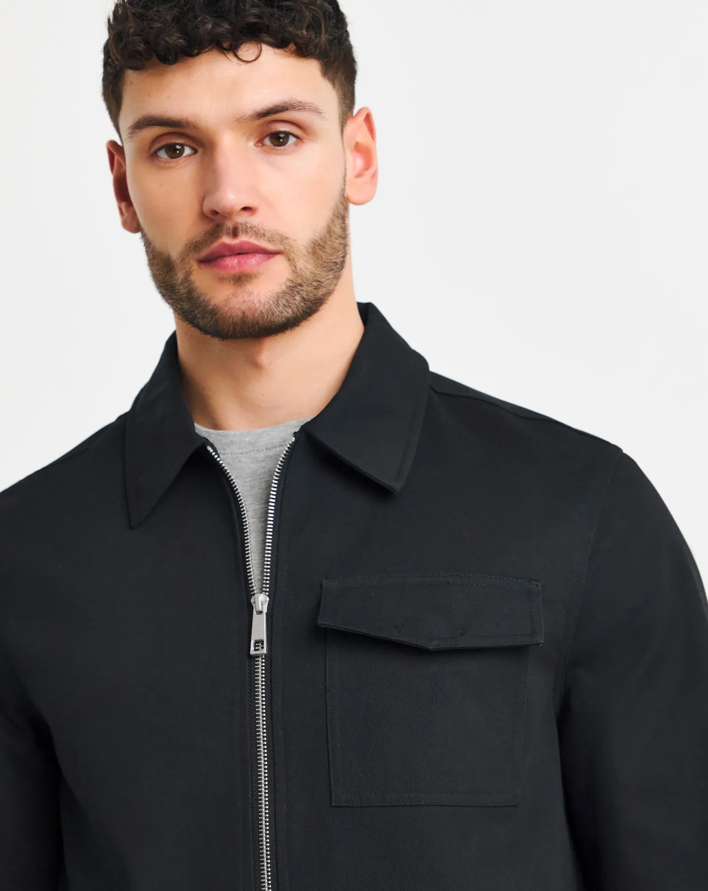 Jacamo Zip Up Smart Harrington Jacket