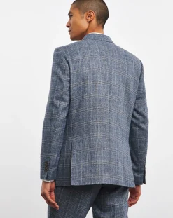 Jacamo Check Regular Fit Double Breasted Suit Jacket