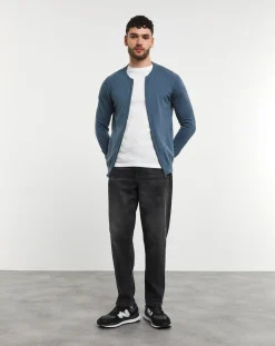 Jacamo Cotton Zip Up Knitted Bomber