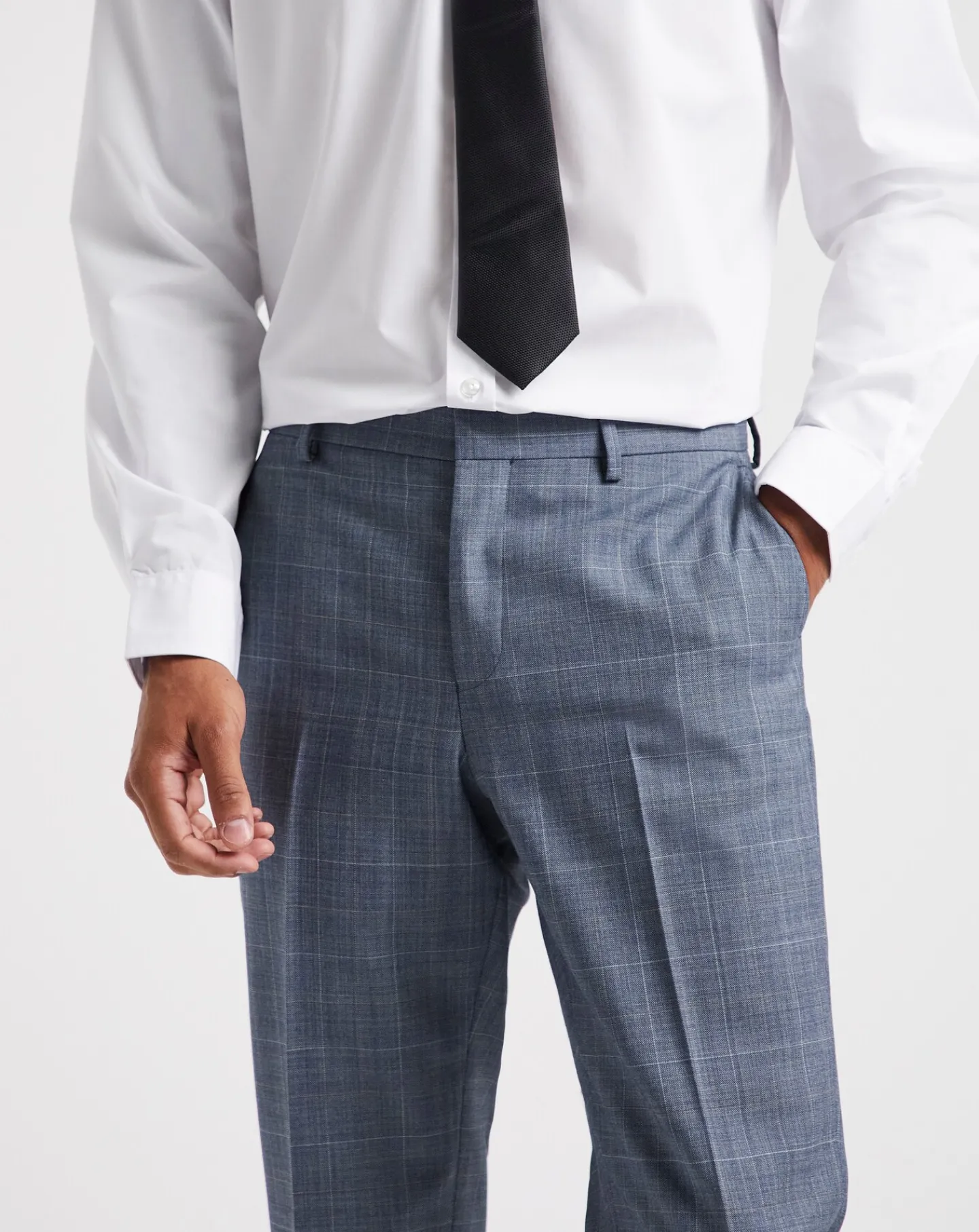 Jacamo Windowpane Check Reg Suit Trouser